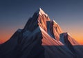 Geometric mountain landscape with sharp, angular peaks and a polygonal design. Royalty Free Stock Photo