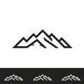 Geometric mountain logo design featuring a series of angular, stylized peaks. The Royalty Free Stock Photo