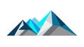 Geometric Mountain Peaks, Abstract Landscape, vector design Generative AI Royalty Free Stock Photo