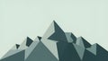 Geometric Mountain Range Illustration Royalty Free Stock Photo