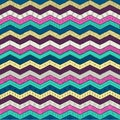 Geometric multicolor chevron or zig zag, seamless tribal pattern