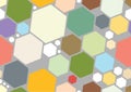 Geometric multicolored seamless pattern with hexagons Royalty Free Stock Photo