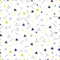 Geometric multicolored shapes in a chaotic pattern Royalty Free Stock Photo
