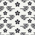 Geometric national seamless asian pattern. Wallpaper. Wrapping paper. Scrapbook. Vector illustration. Background. Japan Royalty Free Stock Photo