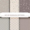 Geometric natural fruits Seamless Patterns