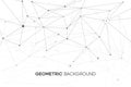 Geometric network background with plexus line. Web concept for data stcructure, science. Abstract shape or coordinates Royalty Free Stock Photo