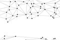 Geometric network pattern with interconnected nodes and lines on white background, abstract design Royalty Free Stock Photo