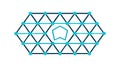 Geometric Network Structure, Connectivity Data, Abstract Pattern, vector design Generative AI Royalty Free Stock Photo