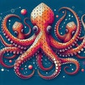 Geometric Octopus Tentacles Octopus tentacles using geometric fo Royalty Free Stock Photo