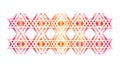 Geometric Orange Triangle Pattern, vector design Generative AI Royalty Free Stock Photo
