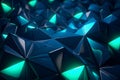 Geometric Origami Low Poly Blue and Green Background Texture