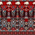 Geometric ornament for ceramics, wallpaper, textile, web, cards. Ethnic pattern. Border ornament. Native american design