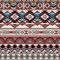 Geometric ornament for ceramics, wallpaper, textile, web, cards. Ethnic pattern. Border ornament. Native american design Royalty Free Stock Photo