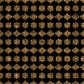 Geometric ornament seamless pattern. Modern stylish texture. Gold trendy glitter print on black Royalty Free Stock Photo