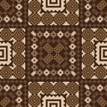 Geometric ornamental pattern in brown