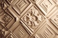 Geometric ornamental wall background. Generate AI Royalty Free Stock Photo