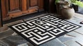 Geometric Outdoor Mat for Contemporary House Entrances