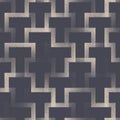 Geometric Overlap Intricate Lines Seamless Pattern Vector Abstract Background Royalty Free Stock Photo