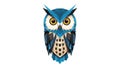 Geometric owl illustration featuring sharp angular shapes and Royalty Free Stock Photo