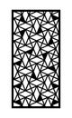 Geometric panel, screen, fence. Modern cnc pattern. Laser cutting template for interior partition, room divider, privacy