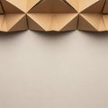 Geometric paper art design featuring triangular, three-dimensional shapes. The top section showcases Royalty Free Stock Photo