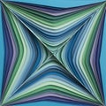 Geometric paper artwork featuring a three-dimensional, symmetrical design. Layers of folded paper Royalty Free Stock Photo