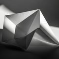 Geometric paper sculpture featuring sharp, angular Royalty Free Stock Photo