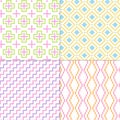 Geometric pastel small vector patterns Royalty Free Stock Photo