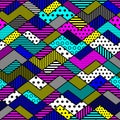 Geometric patchwork pattern in bright colors