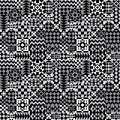 Geometric Patchwork Pattern in Grey Royalty Free Stock Photo