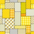 Geometric patchwork pattern of a squares.