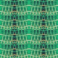 Geometric patchwork tile seamless pattern vector illustration Bright gradient green color Fashion abstract lines graphic design Royalty Free Stock Photo