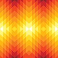 Geometric pattern in fiery tones of reds and yellows.