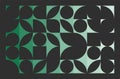 Geometric pattern background. Simple minimal cutout circle square shape bauhaus abstract swiss banner design. Vector art