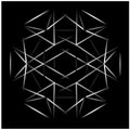 Geometric vector pattern on black background