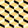 Geometric pattern black cream and orange