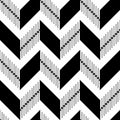 Geometric pattern of black and striped rhombuses on white background. Royalty Free Stock Photo