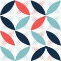 Geometric Pattern: Bold Graphic Design With Navy And Red