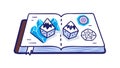 Geometric Pattern Book, Abstract Learning, Vector Design Generative AI Royalty Free Stock Photo