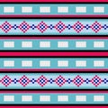 geometric pattern border illustration on a blue background Royalty Free Stock Photo