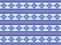 geometric pattern border pattern illustration on a blue background Royalty Free Stock Photo