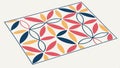 Geometric pattern of colorful overlapping shapes design vector design Generative AI Royalty Free Stock Photo