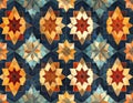 Geometric Pattern with Colorful Star Shapes Royalty Free Stock Photo