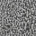 Geometric pattern with a complex arrangement of black, white, and gray cubes Royalty Free Stock Photo
