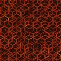 A geometric pattern composed of interconnected hexagonal shapes arranged Royalty Free Stock Photo