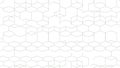 Hexagonal shapes on a white background, creating an illusion Royalty Free Stock Photo