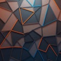 Geometric pattern composed of interconnected triangular and polygonal Royalty Free Stock Photo