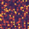 Geometric pattern composed of interlocking triangles in shades of purple, orange, and Royalty Free Stock Photo
