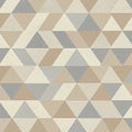 Geometric pattern composed of repeating triangles in shades of beige, brown, and Royalty Free Stock Photo
