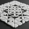 Geometric pattern composed of white, three-dimensional, Royalty Free Stock Photo
